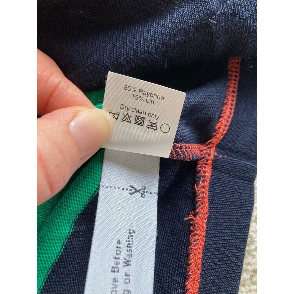 NWT J Crew Sweater Colorblock Women M Long‎ Sleeve Linen Blend Spring Preppy - Picture 7 of 8